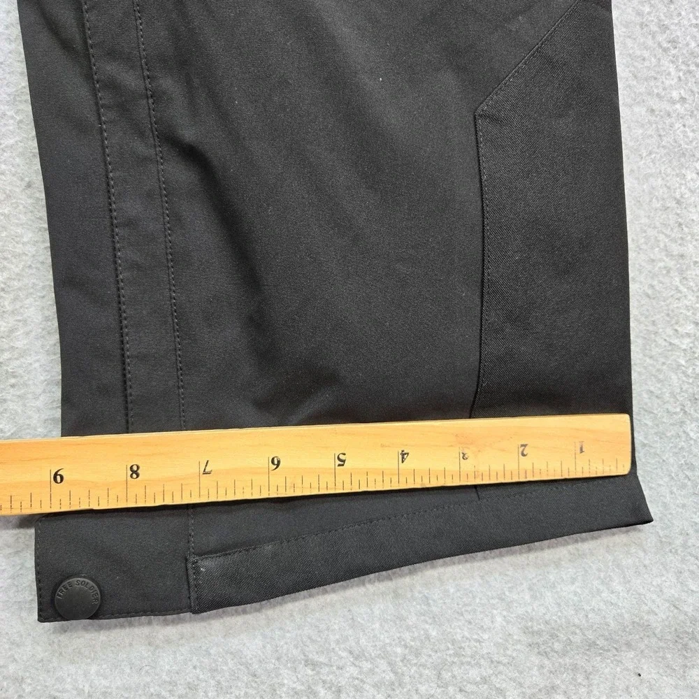 Free Soldier Snow Pants Mens Small Black Insulated Lined Ski Cargo Pockets